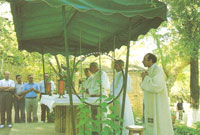 THE HOUSE OF VIRGIN MARY - THE RAISED EARTH PLATFORM AND THE ALTAR